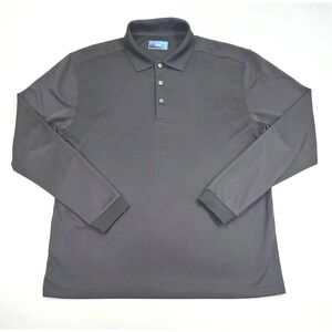 Pro Tour Air Play‎ Golf Polo Men's Black Large Long Sleeve Soft Stretch Shirt
